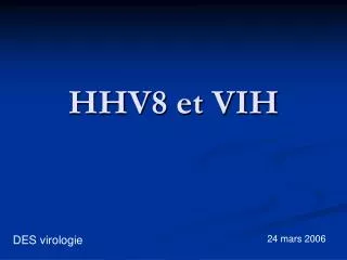 hhv8 et vih