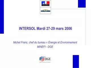 intersol mardi 27 29 mars 2006