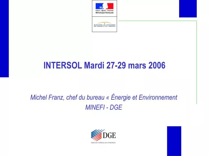 intersol mardi 27 29 mars 2006