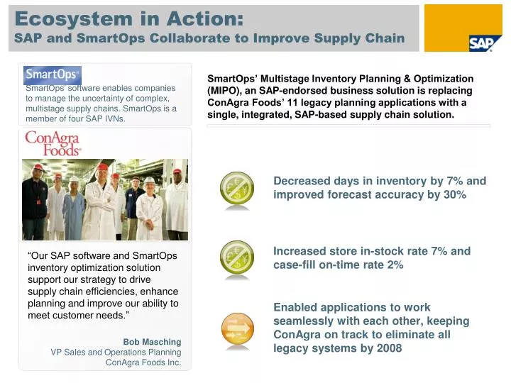 sap and smartops collaborate to improve supply chain