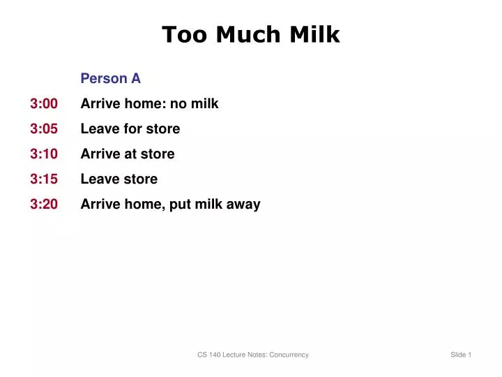 too much milk