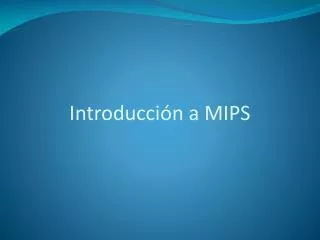 introducci n a mips