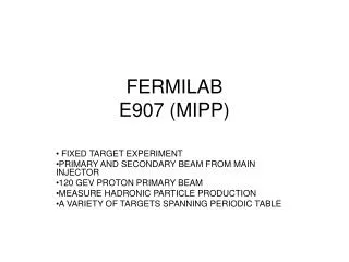 FERMILAB E907 (MIPP)