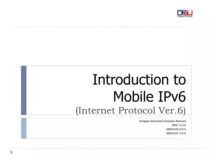 introduction to mobile ipv6 internet protocol ver 6