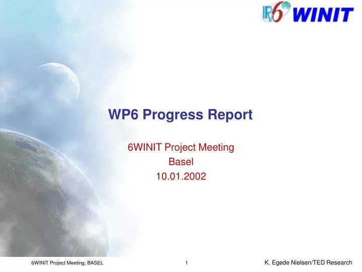 wp6 progress report