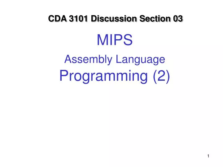 mips assembly language programming 2