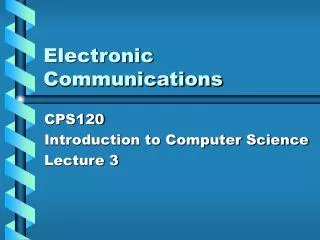 Electronic Communications