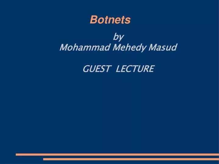 by mohammad mehedy masud guest lecture