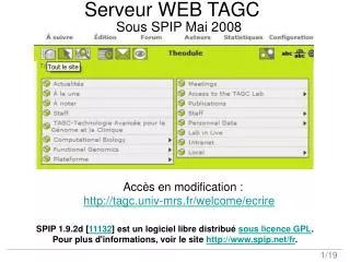 serveur web tagc