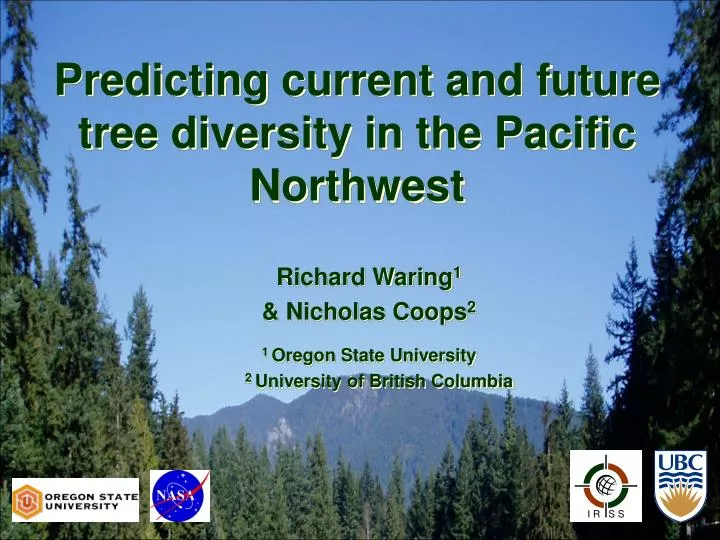 predicting current and future tree diversity in the pacific northwest