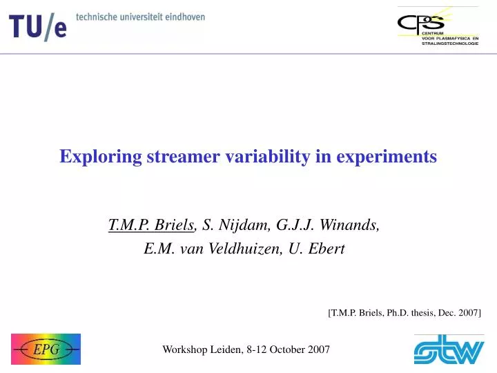 exploring streamer variability in experiments