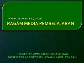 ragam media pembelajaran