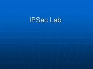 IPSec Lab