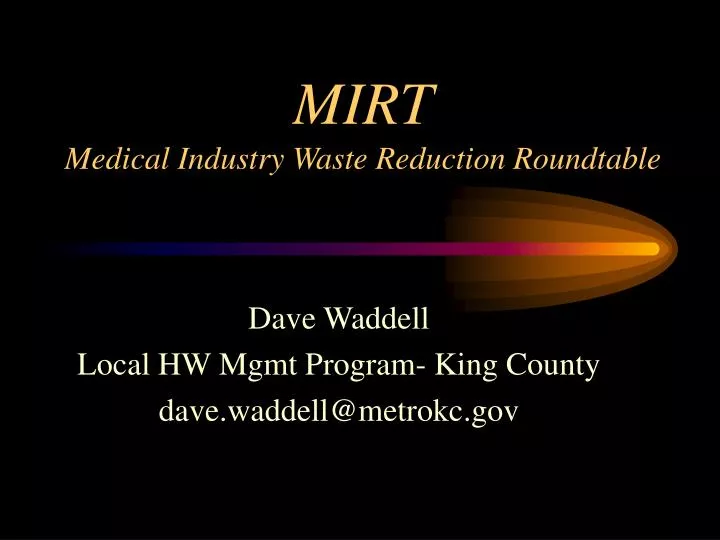 mirt medical industry waste reduction roundtable