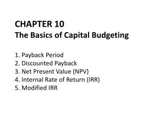 What is capital budgeting?