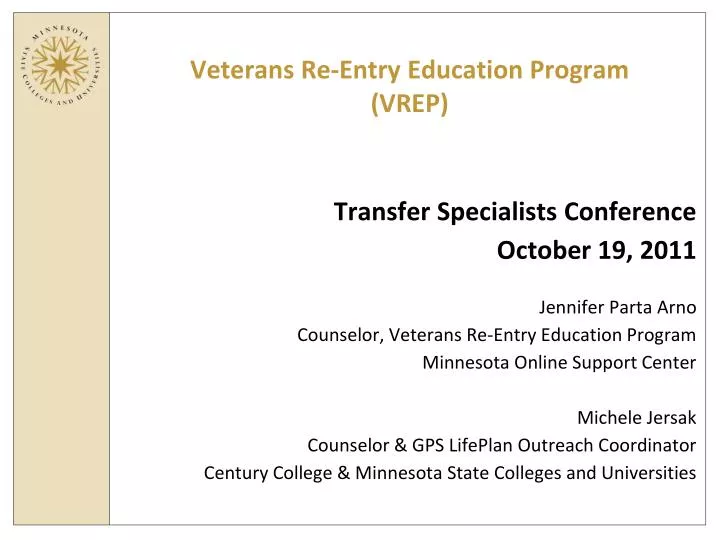 veterans re entry education program vrep
