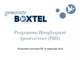 programma hoogfrequent spoorvervoer phs