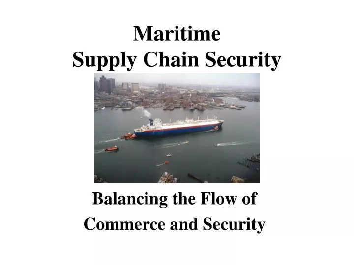 maritime supply chain security