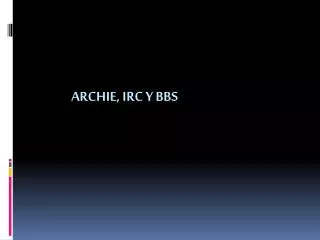 archie irc y bbs