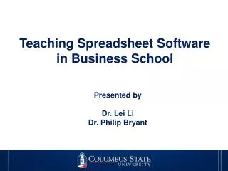 Teaching Spreadsheet Software in Business School