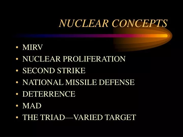 nuclear concepts