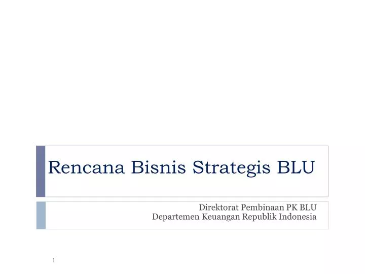 rencana bisnis strategis blu