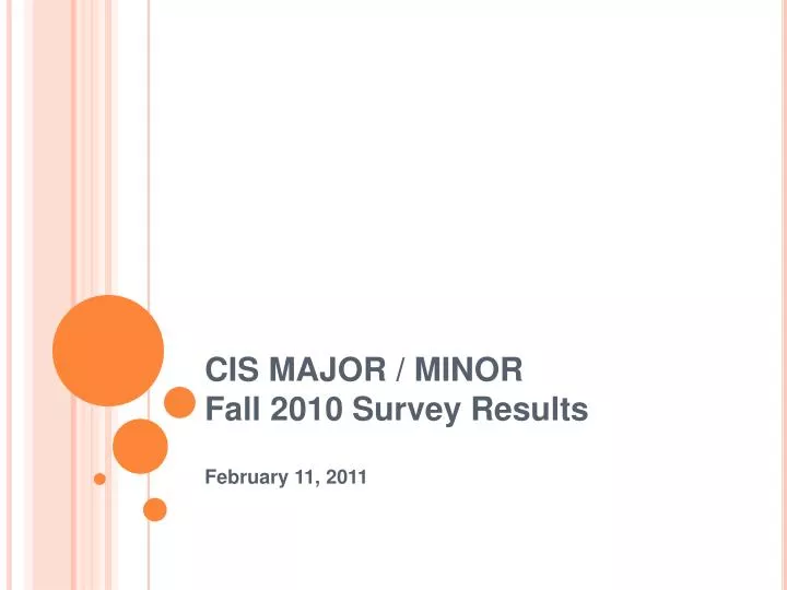 cis major minor fall 2010 survey results