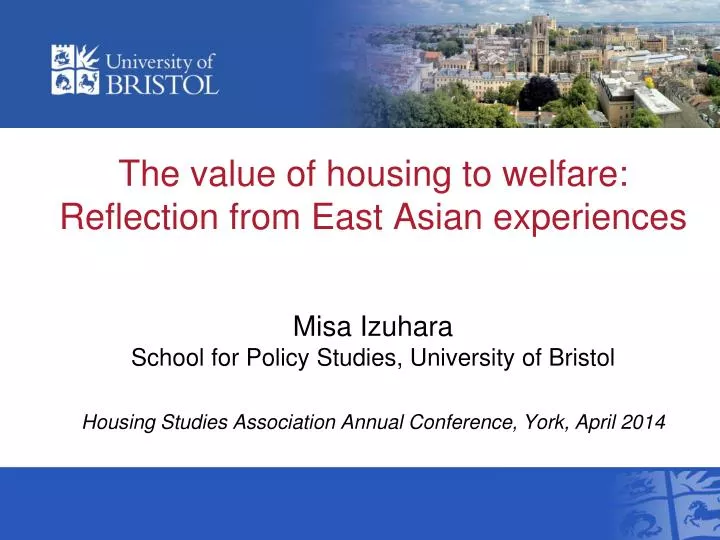 the value of housing to welfare reflection from east asian experiences