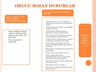 orucu bozan durumlar