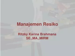 manajemen resiko