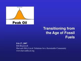 Transitioning from the Age of Fossil Fuels