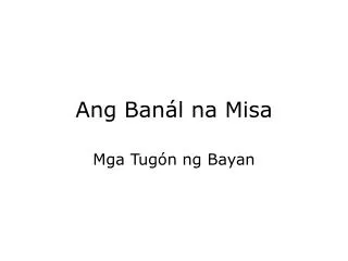 ang ban l na misa