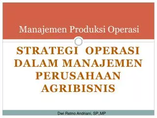 manajemen produksi operasi