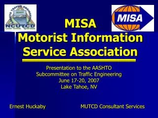 MISA Motorist Information Service Association