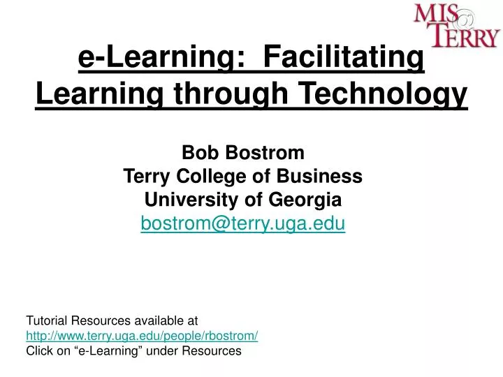 e learning facilitating learning through technology