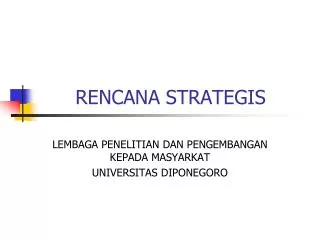 rencana strategis