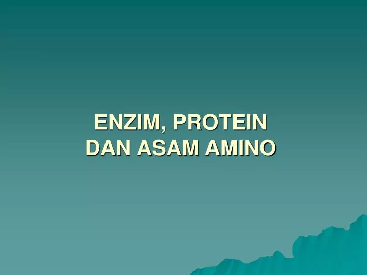 enzim protein dan asam amino