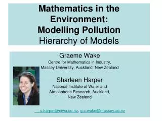 Mathematics in the Environment: Modelling Pollution Hierarchy of Models