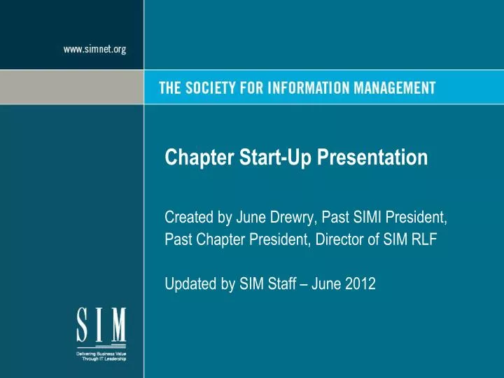 chapter start up presentation
