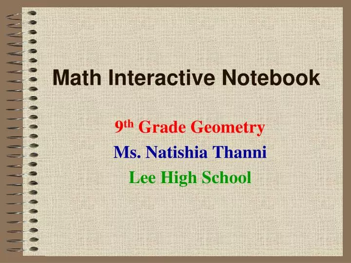 math interactive notebook