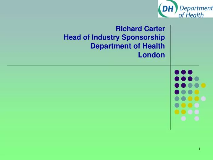 richard carter head of industry sponsorship department of health london