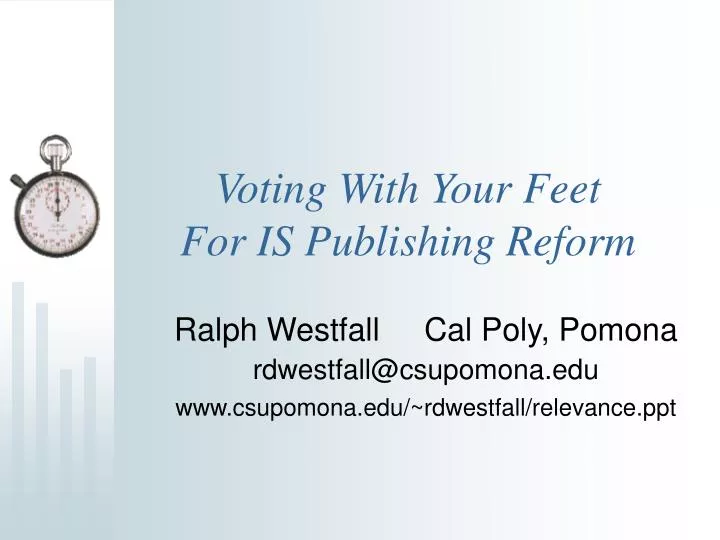 voting with your feet for is publishing reform