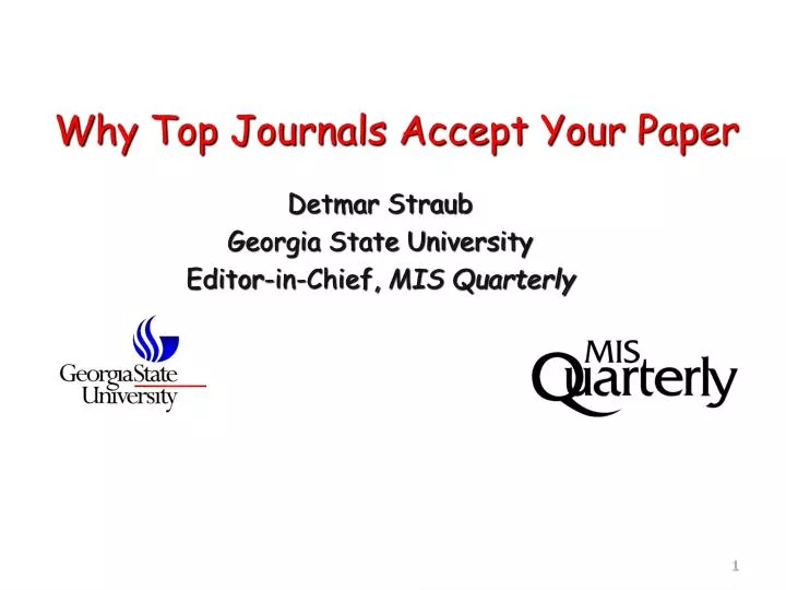 why top journals accept your paper
