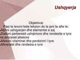 ushqyerja