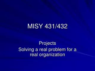 MISY 431/432