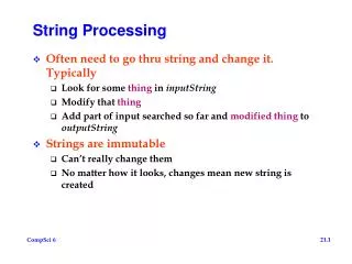 String Processing