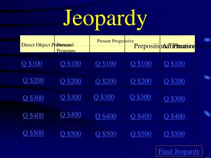 jeopardy