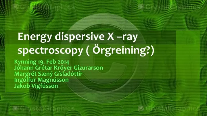 energy dispersive x ray spectroscopy rgreining