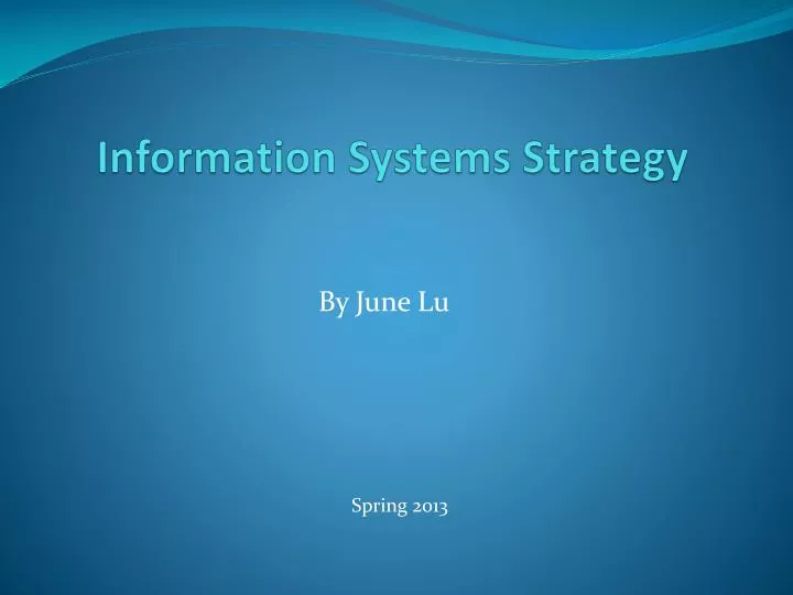 information systems strategy