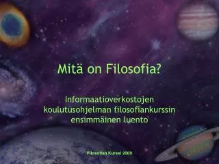 mit on filosofia